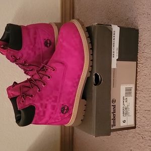 6Y Red Digi-Camo 6" Timberland Boots